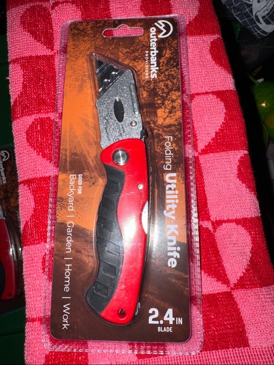 Outer Banks Other - Outerbanks Red and Black Folding Utility Knife